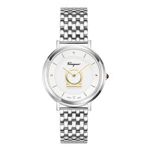 Ferragamo Minuetto Bracelet Watch Silver Womens